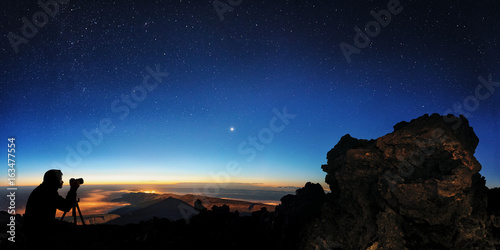 Tenerife, Teide, Looking NO, Photographing Stars and Venus photo