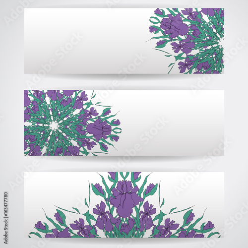 Three templates of horizontal banners