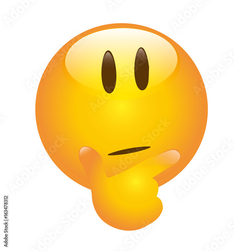 Grübelnder Smiley Vektor