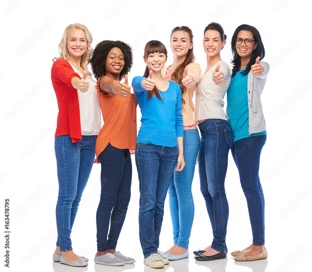 international group of women showing thumbs up international group of women showing thumbs up