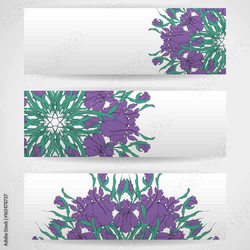 Three templates of horizontal banners