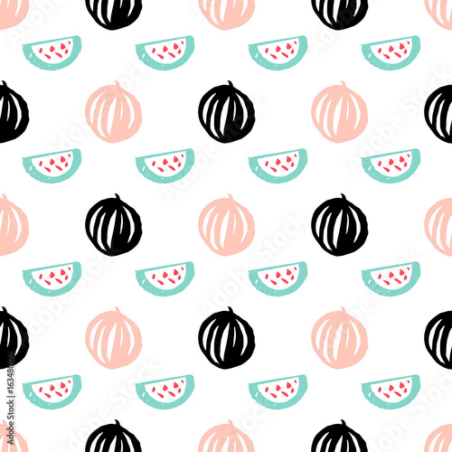 Watermelon Berry Seamless Pattern