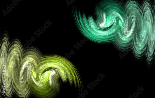 Fractal watercolor waves rainbow smoke