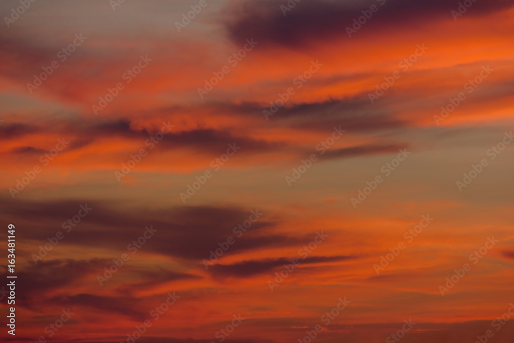 beautiful clouds and sunset sky. background and wallpaper.
