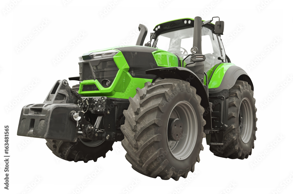 Agricultural tractor isolated on a white background Agricultural tractor isolated on a white background