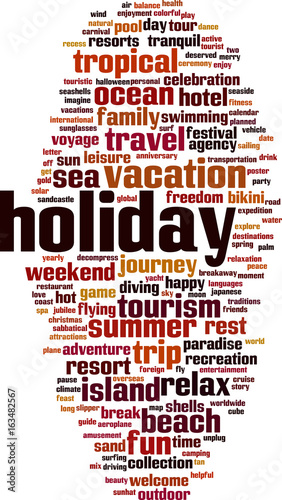 Holiday word cloud