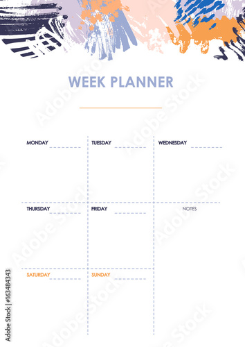 Weekly planner design