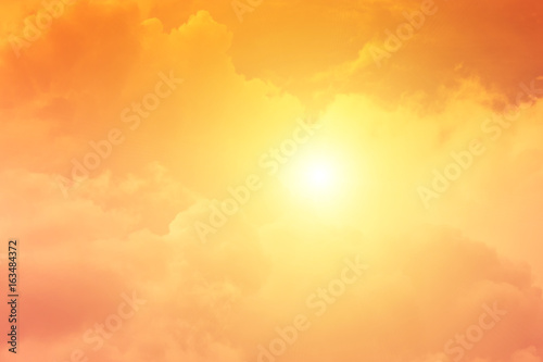 Morning sun light orange hot zone.