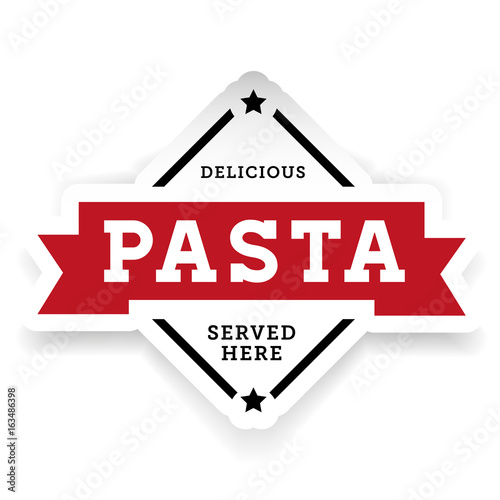 Pasta vintage stamp sticker
