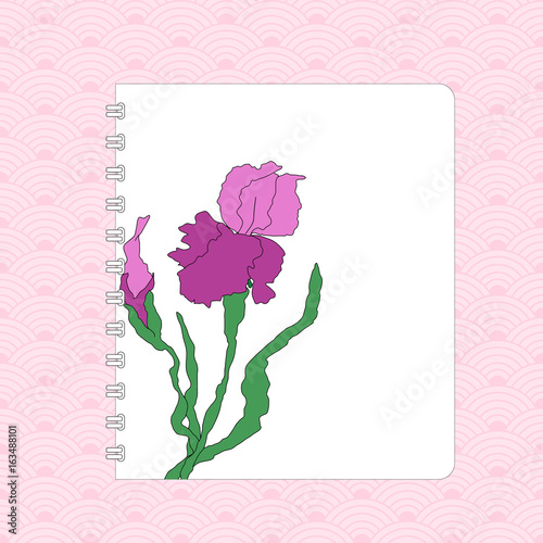 Floral flyer design. Hand-drawing illustration.