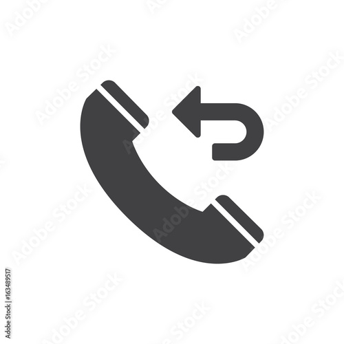 Call back icon vector, filled flat sign, solid pictogram isolated on white. Symbol, logo illustration. Pixel perfect graphics