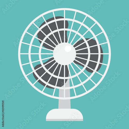 Table Fan flat icon, household and appliance, vector graphics, a colorful solid pattern on a white background, eps 10.