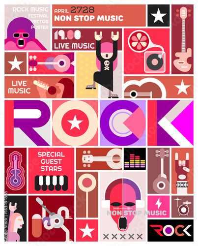Plakat Projekt plakatu szablonu koncert Rock