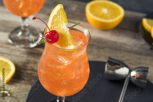 Photography Cold Refreshing Singapore Sling Cocktail
