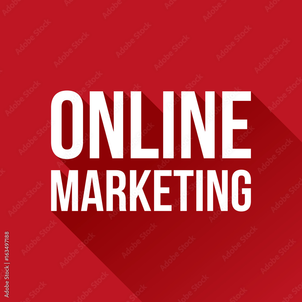 Online marketing sign vector