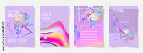trendy abstract background set, memphis retro style
