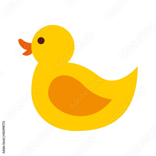 rubber duck toy icon vector illustration design