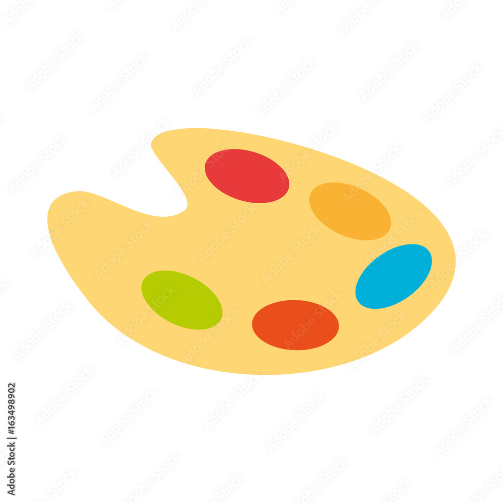 Fototapeta premium paint pallette isolated icon vector illustration design