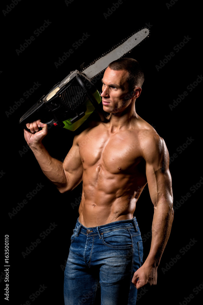fitness muscular male model