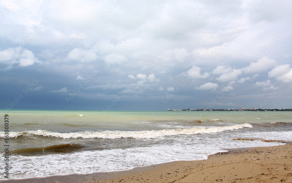 Photo of the stormy sea landscape Photo of the stormy sea landscape