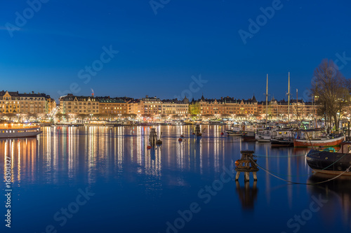 Photography Strandvägen i Stockholm sett från Skeppsholmsbron