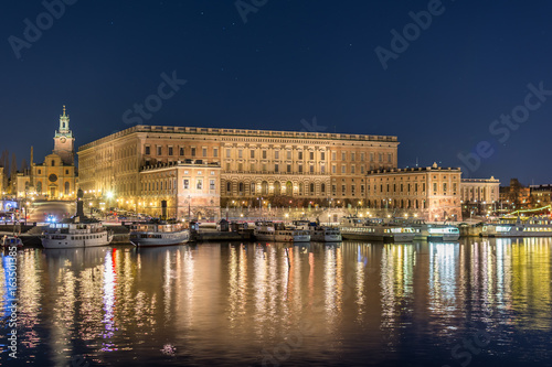 Stockholms slott på kvällen photo