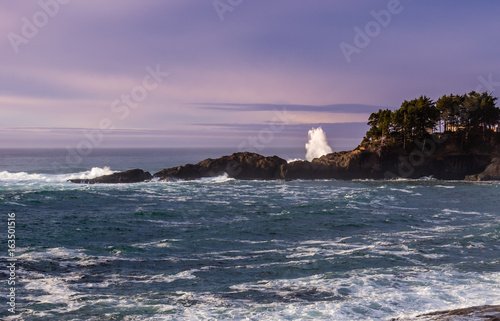 Waves ashore on a rocky coast © zigzagmtart
