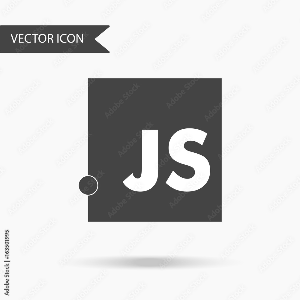 Vector illustration of a programming language Javascript icon. Flat ...
