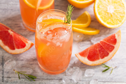 Citrus cocktail with grapefruit and orange