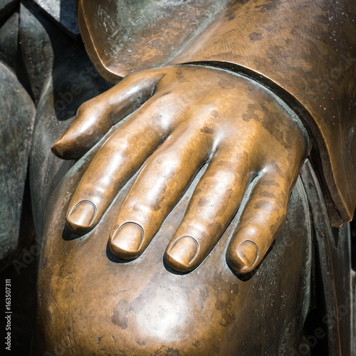 hand  closeup ,  bronze statue,  hand sculpture