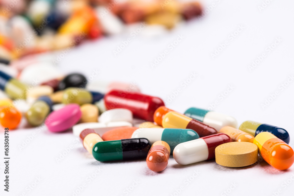Pills and medication. Pills and medication.