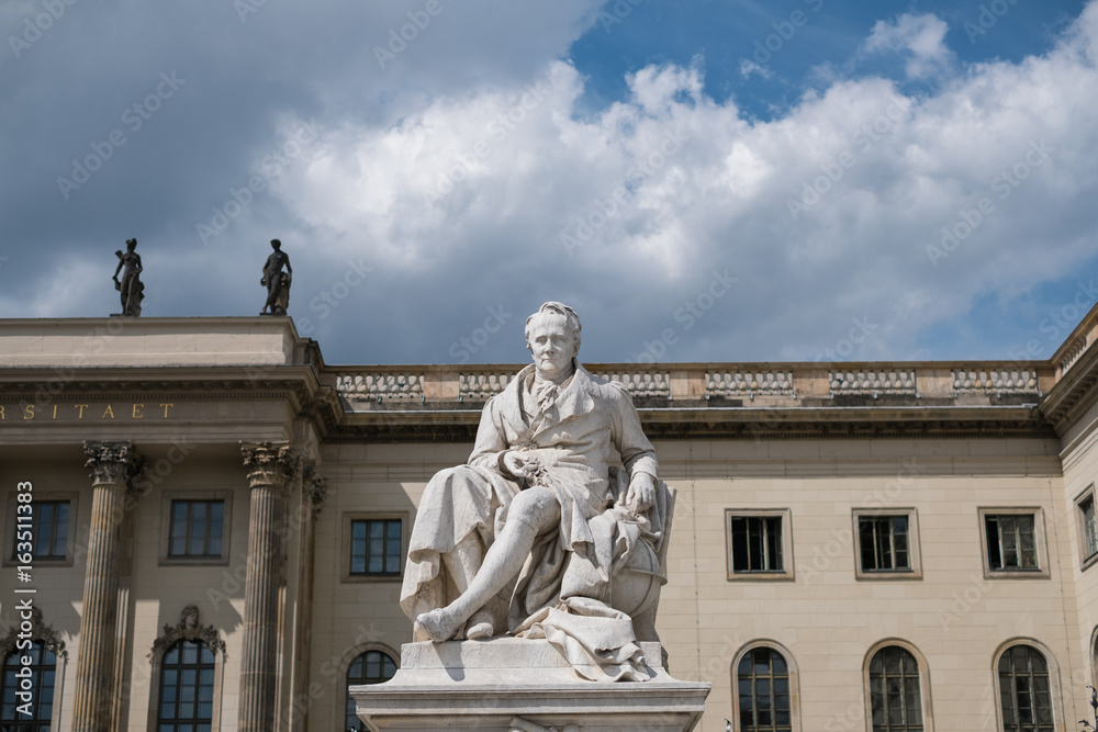 Alexander von Humboldt statue at Humboldt University in Berlin