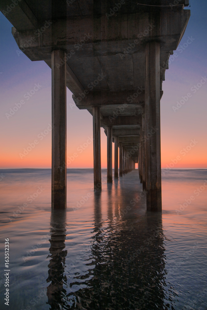 Sunset under the pier
