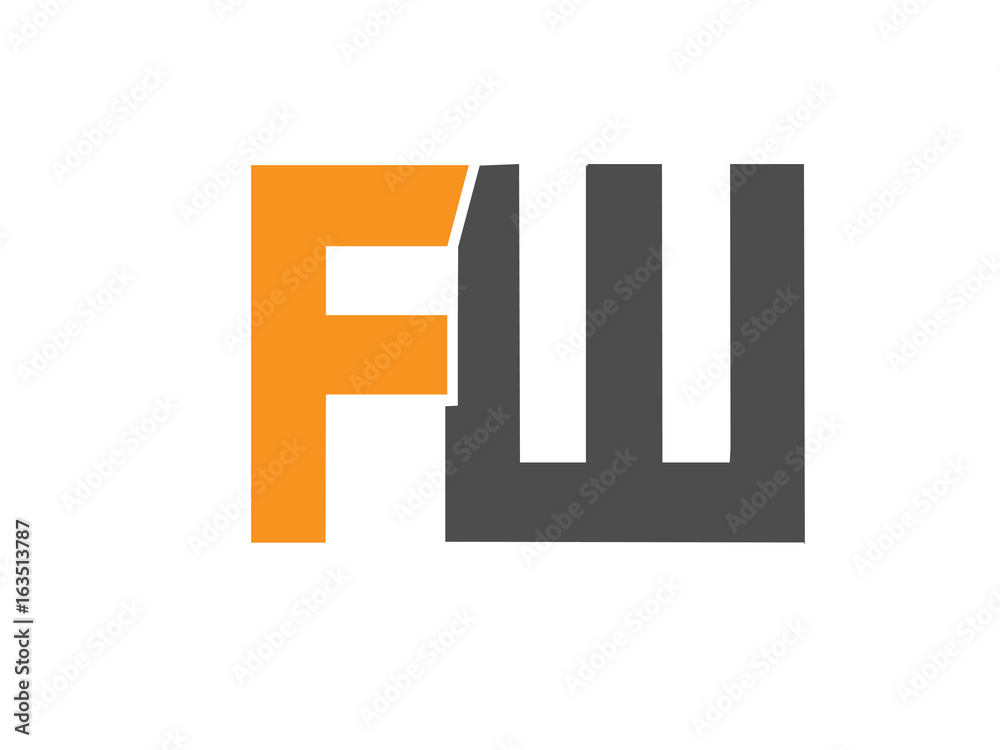 Fototapeta premium FW Initial Logo for your startup venture