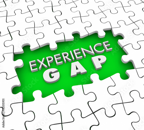 Experience Gap Puzzle Pieces Hole Lacking Qualifications 3d Illustration