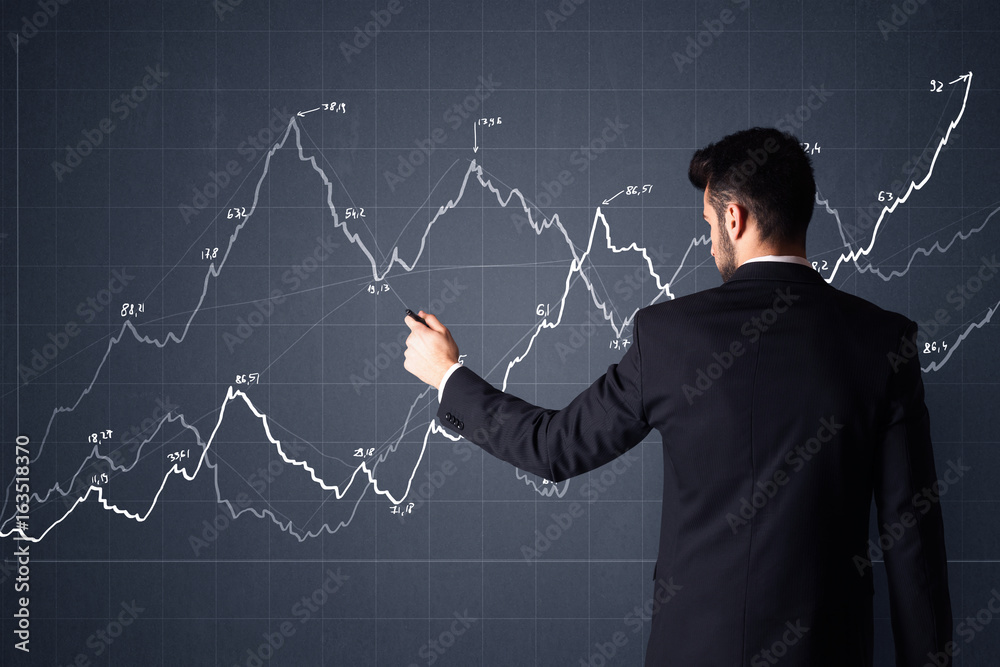Businessman with chart Businessman with chart