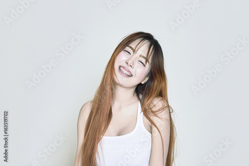 portrait of Funny Asian woman