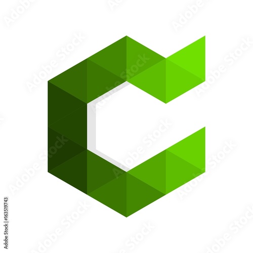 Abstract colorful hexagonal template logo design