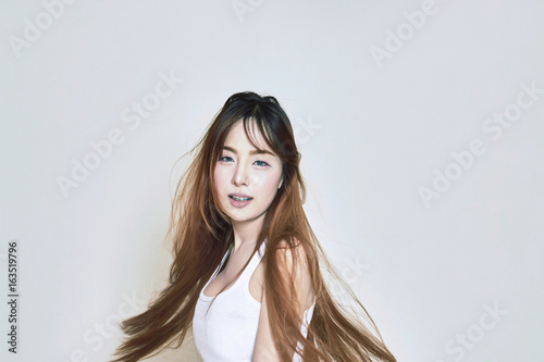 portrait of Funny Asian woman
