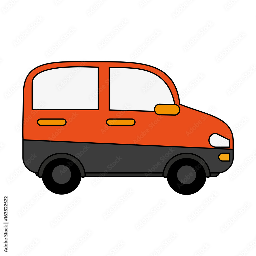 Orange minivan design