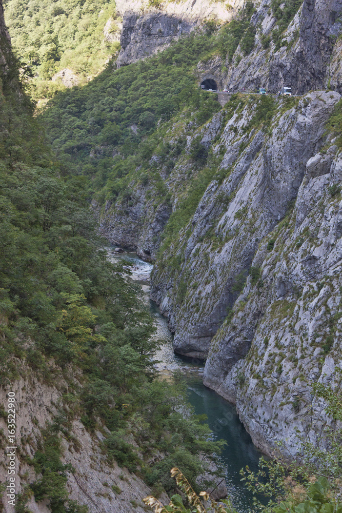 The canyon of the river Moraca