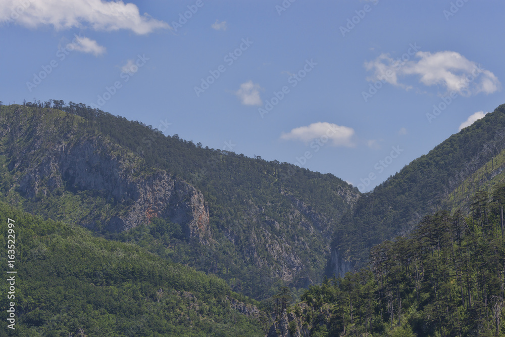 The mountains near the bridge Djurdjevic