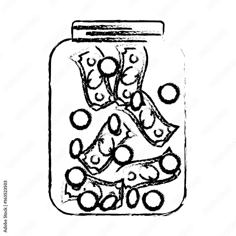Fototapeta premium moneybox bottle icon