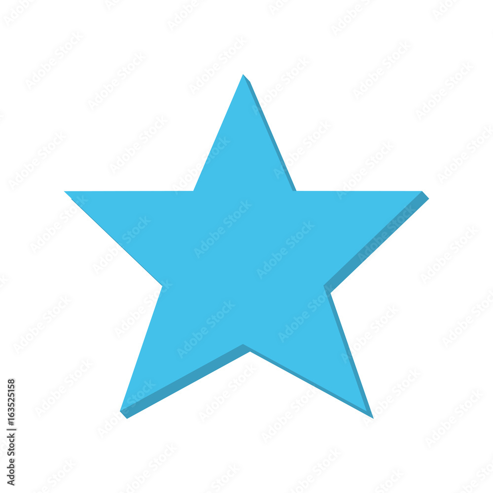 blue star icon over white background vector illustration