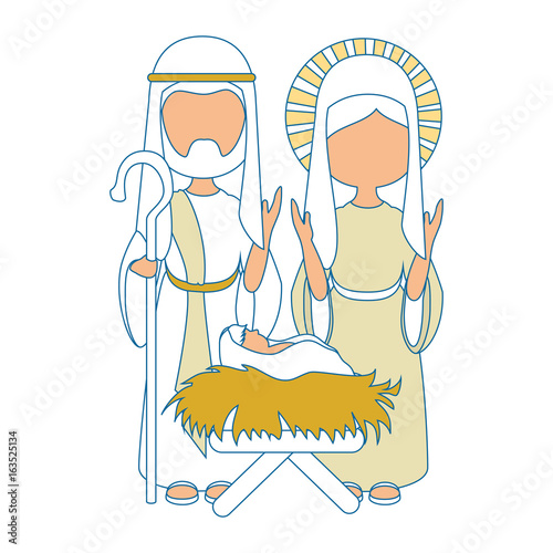Saint Joseph and virgin mary icon vector illustration graphic design icon vector illustration graphic design