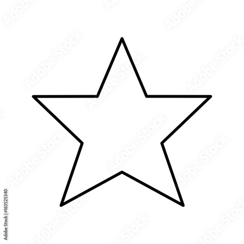 star icon over white background vector illustration