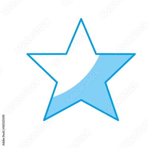 star icon over white background vector illustration