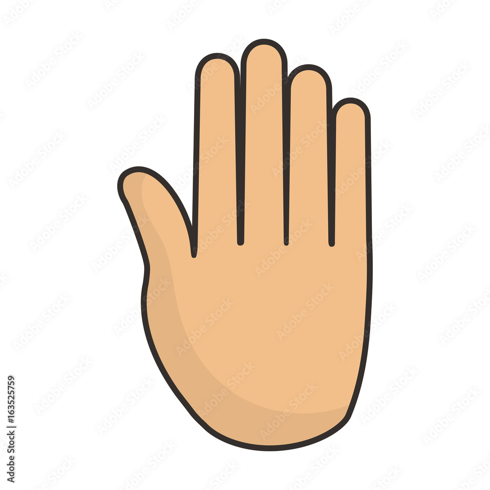 human hand icon over white background colorful design vector illustration human hand icon over white background colorful design vector illustration