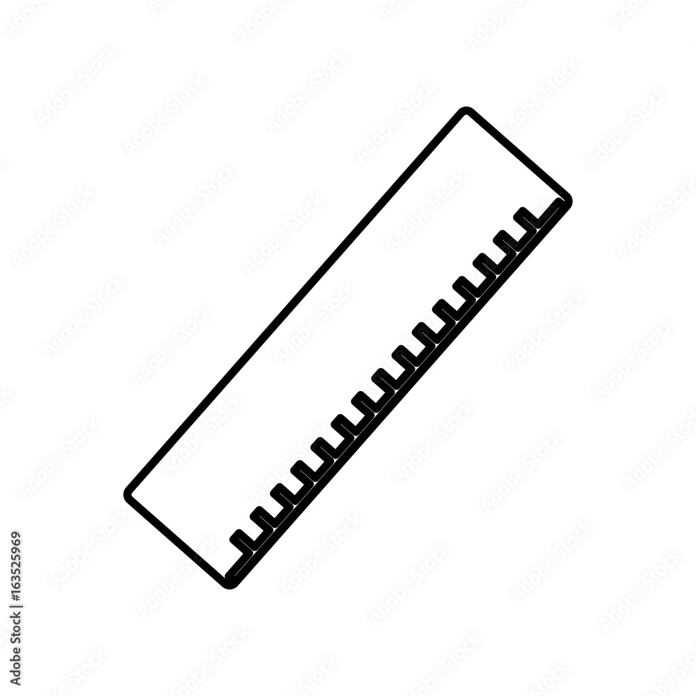 ruler icon over white background vector illustration