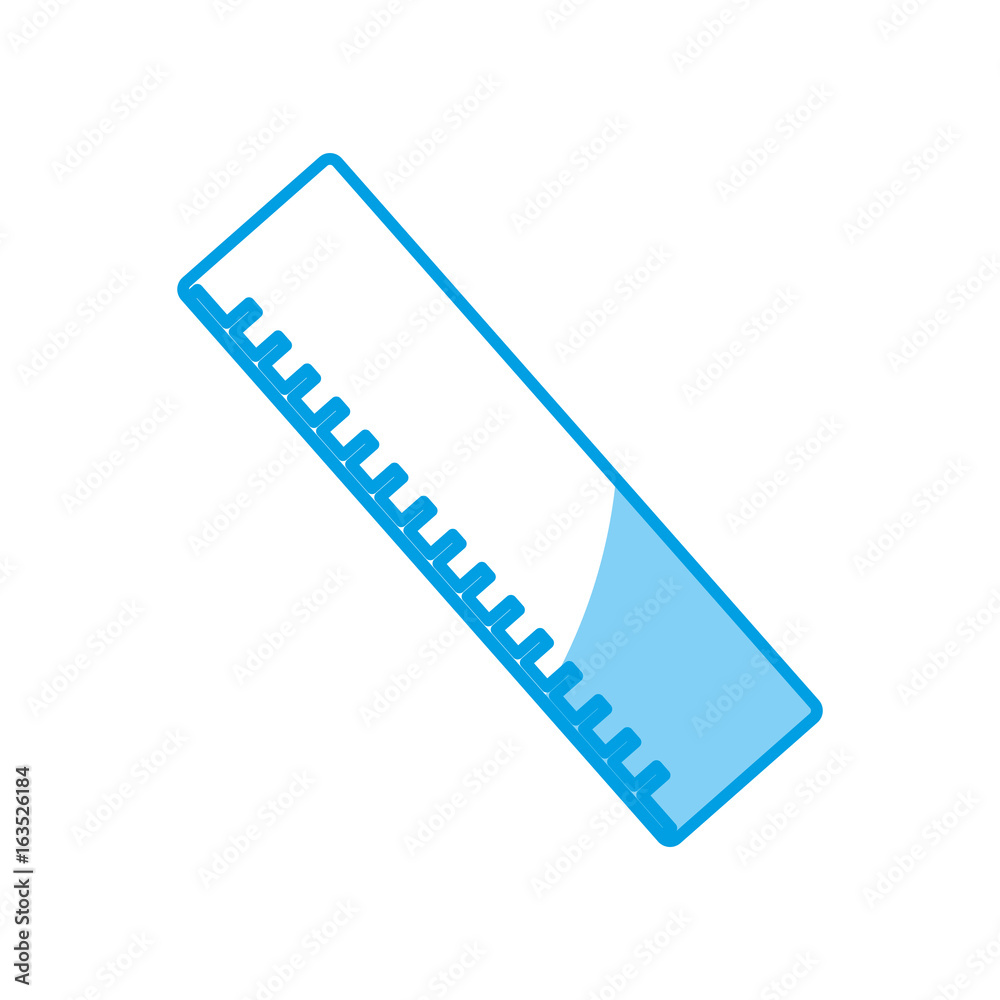 ruler icon over white background vector illustration